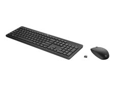 HP 235 - Ensemble clavier et souris - full size - sans fil - 2.4 GHz - noir