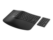HP 965 - Ensemble clavier et pavé numérique - disposition à 2 zones, pavé numérique séparé, course de touche à profil bas, multi-appareil - compact - sans fil - Bluetooth - noir