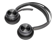 Poly Voyager Focus 2 - Micro-casque - sur-oreille - Bluetooth - sans fil, filaire - USB-C via un adaptateur Bluetooth - noir - Certifié pour Microsoft Teams