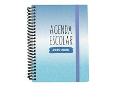 Mimbek - Agenda - 2025-2026 - página de día - encuadernado espiral - A5 (148 x 210 mm) - blue sea - cartón