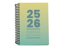 Mimbek - Agenda - 2025-2026 - página de día - encuadernado espiral - A5 (148 x 210 mm) - creamy yellow - polipropileno (PP)