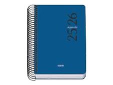 Dohe Esencial - Agenda - 2025-2026 - página de día - encuadernado espiral - A6 (120 x 170 mm) - 144 hojas - azul - polipropileno (PP)