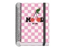 Dohe Prime - Agenda - 2025-2026 - página de día - encuadernado espiral - A6 (120 x 170 mm) - 144 hojas - cereza - cartón recubierto de papel laminado