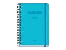 Dohe Colour Vibes - Agenda - 2025-2026 - vista de la semana - encuadernado de alambre - A5 (150 x 210 mm) - 72 hojas - cián - cartón recubierto de papel laminado