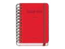 Dohe Colour Vibes - Agenda - 2025-2026 - página de día - encuadernado de alambre - A6 (120 x 170 mm) - 152 hojas - rojo - cartón recubierto de papel laminado