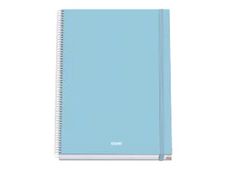 Dohe Serenity - Cuaderno - encuadernado espiral - A4 (210 x 297 mm) - 100 hojas / 200 páginas - cuadriculado - azul - cartón recubierto de papel laminado