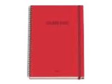 Dohe Color Vibes - Cuaderno - encuadernado espiral - A4 (210 x 297 mm) - 100 hojas / 200 páginas - cuadriculado - rojo - cartón recubierto de papel laminado