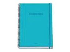 Dohe Color Vibes - Cuaderno - encuadernado espiral - A4 (210 x 297 mm) - 100 hojas / 200 páginas - cuadriculado - cián - cartón recubierto de papel laminado