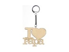 Artemio - Porte-clés d'artisanat - i love papa - 6.5 x 5.5 cm