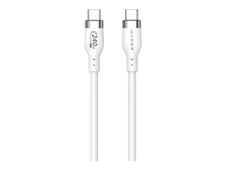 HyperJuice - Câble USB - 24 pin USB-C (M) pour 24 pin USB-C (M) - USB 2.0 - 2 m - Alimentation USB (240 W), gamme de puissance étendue (EPR) - blanc