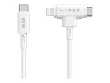 HyperJuice - Câble Lightning - 24 pin USB-C mâle pour 24 pin USB-C, Lightning mâle - 1.5 m - blanc