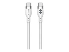 HyperJuice - Câble USB - 24 pin USB-C (M) pour 24 pin USB-C (M) - USB 2.0 - 1.5 m - USB Power Delivery (60W), gamme de puissance étendue (EPR) - blanc