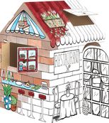 Bankers Box - Maison restaurant en carton ondulé à colorier