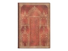 Paperblanks Gothic Revival - Flexi - reliure piquée - midi - 130 x 180 mm - 88 feuilles / 176 pages - uni - Isle of Ely - rouge