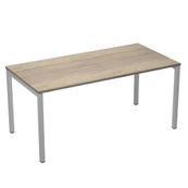 Bureau droit Trend - L140 - pieds arches - plateau imitation chêne canadien