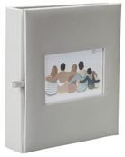 Album photos classique personnalisable mémo 200 ERICA "Square" pour 200 photos 11,5 x 15 cm coloris gris
