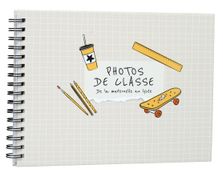 Album photos à spirales ERICA "Mes Photos de classe" pour 40 photos 22 x 29,5 cm coloris nude