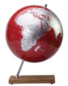 Globe politique non lumineux SIGN "Deco" Ø 30 cm coloris rouge & silver