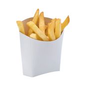 2000 Cornets à frites PM Kraft blanc - 130 (L) x 139 (H) mm