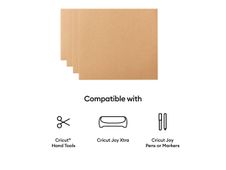 Cricut Joy Xtra Smart Label - Papier - 241 x 305 mm - marron kraft - permanent (pack de 4)