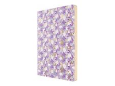 Oberthur - Cahier de notes - A5 (144 x 208 mm) - 100 feuilles / 200 pages - papier ivoire - doublé - purple flowers