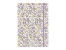 Oberthur Caracas - Cahier de notes - A5 (148 x 210 mm) - 100 feuilles / 200 pages - papier ivoire - doublé - purple flowers