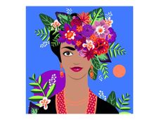Enjoy Art Flower Power - Peinture par numéro - Frida - 30 x 30 cm