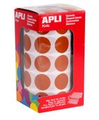 APLI kids - Jeu d'adhésifs de décoration - rond - 20 cm de diamètre - 59 feuilles - brun