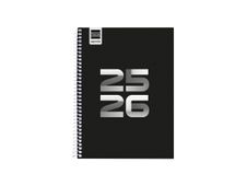 Agenda escolar espiral Cool 1/4 SVH 25-26 Negra 155x212