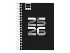 Agenda escolar espiral Cool 1/8 DP 25-26 Negra 120x164