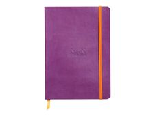 Rhodiarama - Cahier de notes - lien parfait - A5 (148 x 210 mm) - 80 feuilles / 160 pages - papier ivoire - petits carreaux - couverture violette