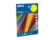 APLI - 100 feuilles de papier coloré - A4 (210 x 297 mm) - 80 g/m²