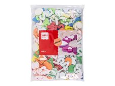 APLI kids - Jeu d'adhésifs de décoration - 500 pièces - numéros - Maxi - 35 x 2 mm - jaune, bleu, bleu clair, orange, rouge, vert, vert clair - EVA moussé
