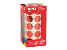 APLI kids - Adhésif décoratif - rond - 20 mm - 59 feuilles - rouge métallique