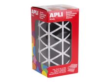 APLI kids - Adhésif décoratif - 2832 pièces - triangulaire - 20 x 20 x 20 mm - 59 feuilles - noir - permanent - papier