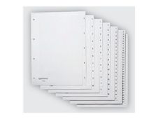 Quantore - Intercalaire - 12 positions - pré-imprimé : 1-12 - A4 (210 x 297 mm) - à onglets - ivoire