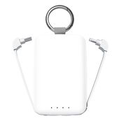 Jaym - Powerbank / batterie de secours rechargeable - porte clé - 4000 mAh  - blanc