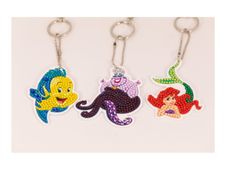 Craft Buddy Crystal Art Disney Princess - Charme de mosaïque en diamant - 3 pièces - la petite sirène - 7 x 7 cm