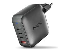 NGS - Chargeur secteur - Ultra Rapide - 165 Watt - 4 connecteurs de sortie (3 x USB-C, USB type A) - noir