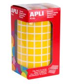 Rollo Gomets cuadrados 10mm Amarillo