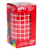 Rollo Gomets cuadrados 10mm Rojo