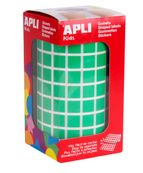 Rollo Gomets cuadrados 10mm Verde