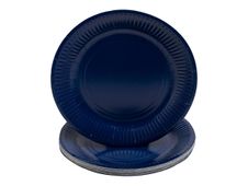 Pronappe - Assiette - Taille 23 cm diameter - rond - jetable - bleu marine (pack de 20)