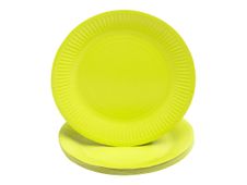 Pronappe - Assiette - Taille 23 cm diameter - rond - jetable - vert kiwi (pack de 20)