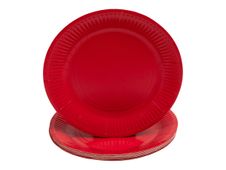 Pronappe - Assiette - Taille 23 cm diameter - rond - jetable - rouge (pack de 20)