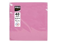 Pronappe - Serviette - Taille 38 x 38 cm - jetable - rose poudré (pack de 40)
