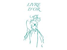 ELVE - Livre d'or mariage - 24 x 24 cm - portrait - 48 feuilles / 96 page - couple en vert