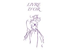 ELVE - Livre d'or mariage - 24 x 24 cm - portrait - 48 feuilles / 96 page - couple en violet