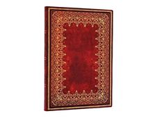 PAPERBLANKS FLEXIS OLD LEATHER - Carnet flexi couverture souple - midi 120 x 175 mm - 176 pages lignées - Feuille d’or rouge foiled