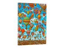 Paperblanks Pierre the Maze Detective - Carnet de notes - 120 x 175 mm - 88 feuilles / 176 pages -  balloon festival - multicolore